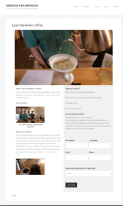 Genesis Framework Landing page