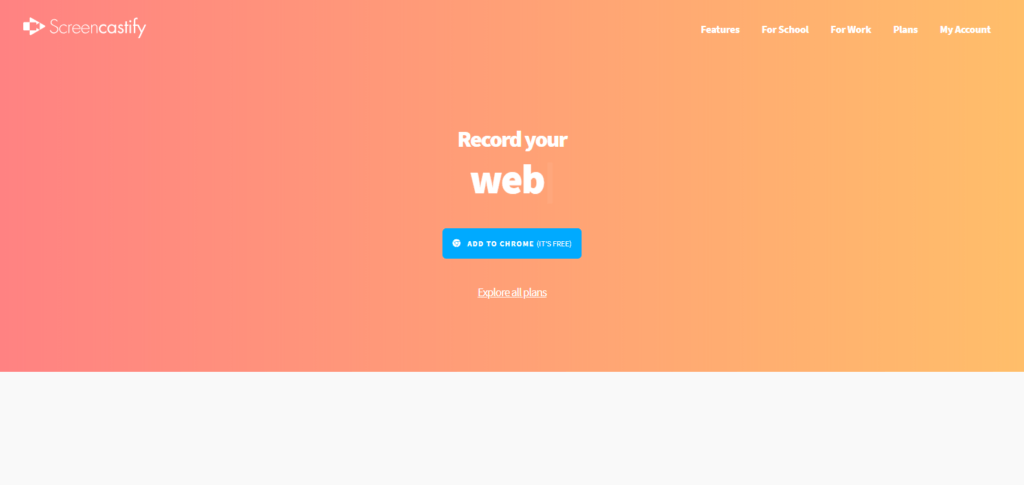 Screenshot: www.screencastify.com