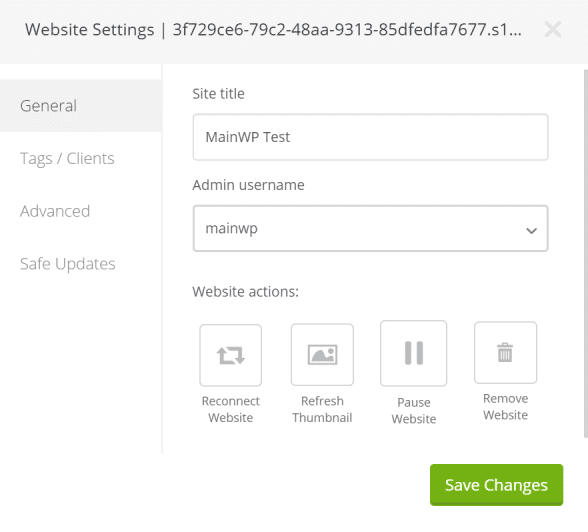 Remove ManageWP Site