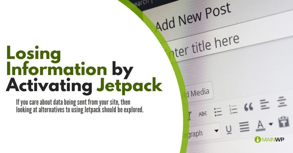 Losing Information by Activating Jetpack