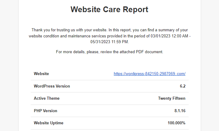 Email Reports