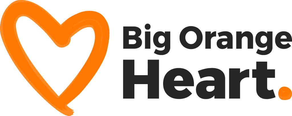 Big Orange Heart Logo