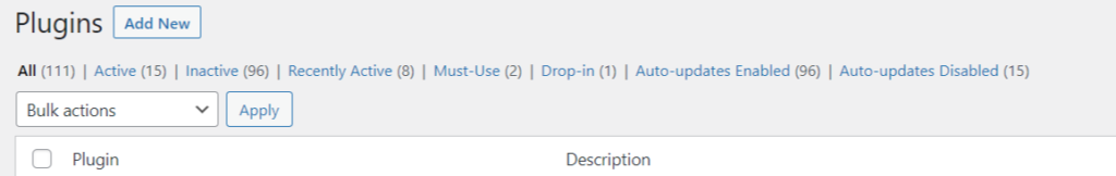List of WordPress Plugins
