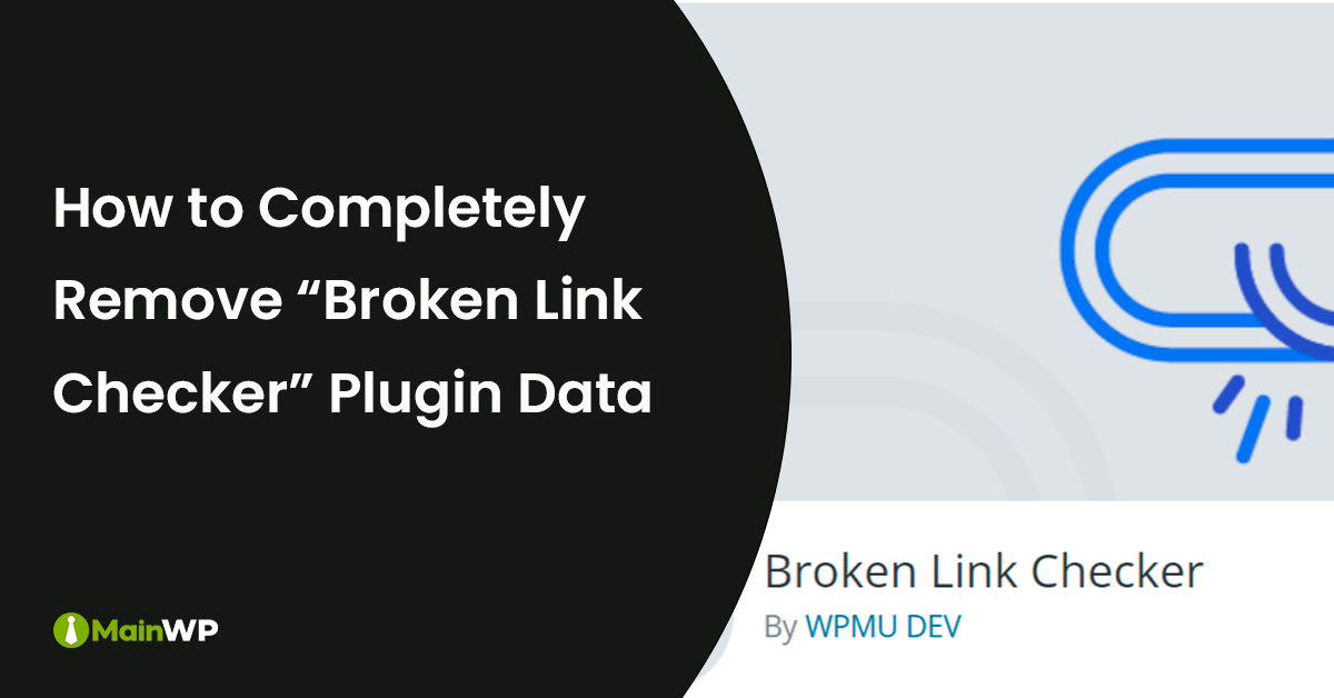 Remove Broken Link Plugin Data