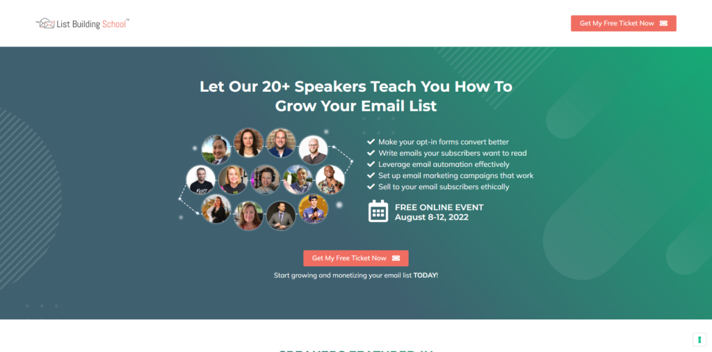 Screenshot: www.listbuilding.school/make-email-marketing-work-again