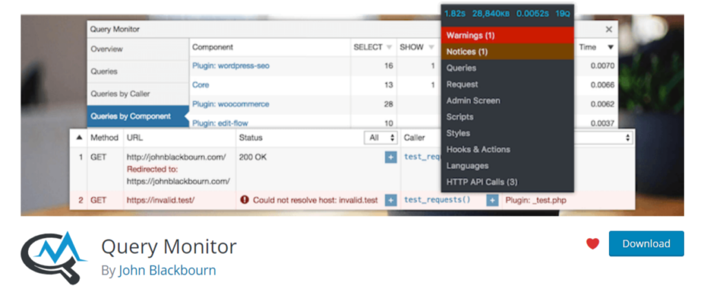 Query Monitor - WordPress Developer Plugin