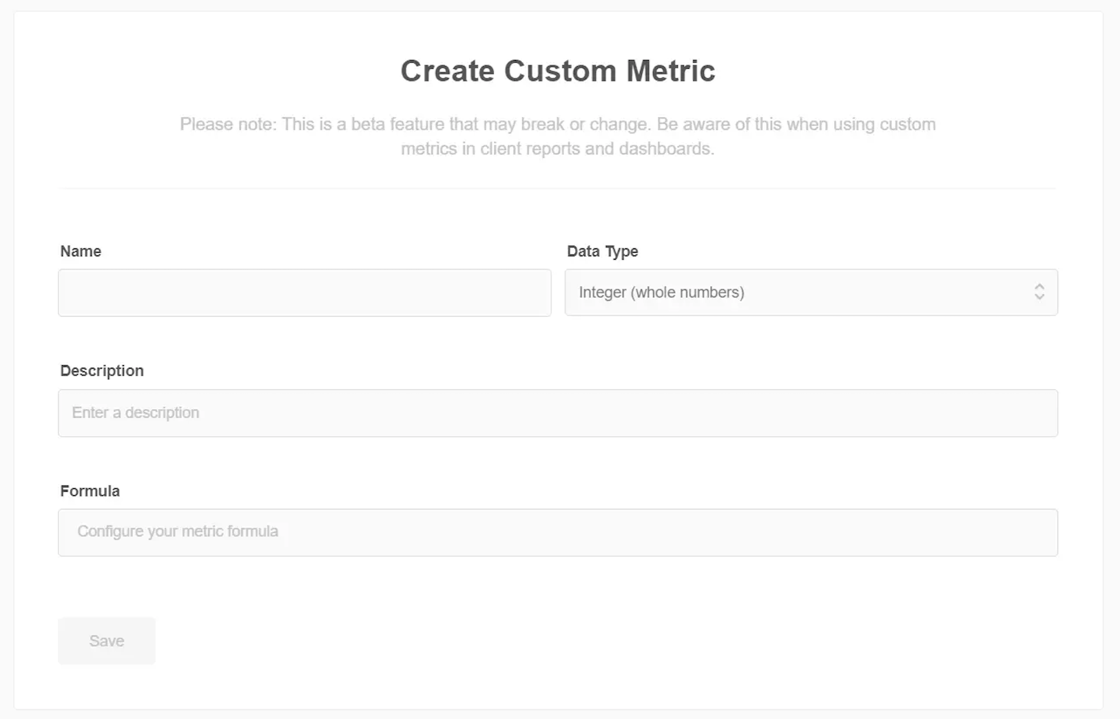 Create Custom Metrics - AgencyAnalytics
