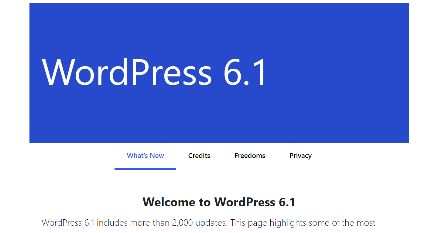 WordPress 6.1