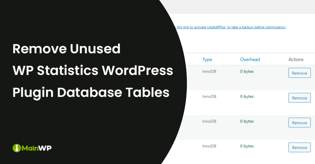 Remove Unused WP Statistics Plugin Data