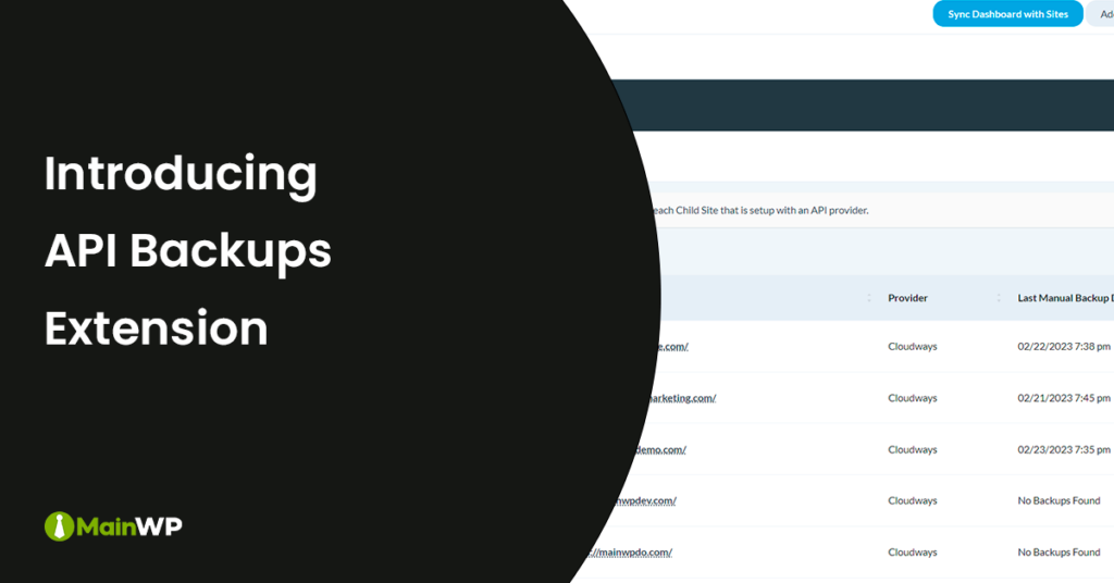🥳 Backup & Restore Your Child Sites from within the MainWP Dashboard