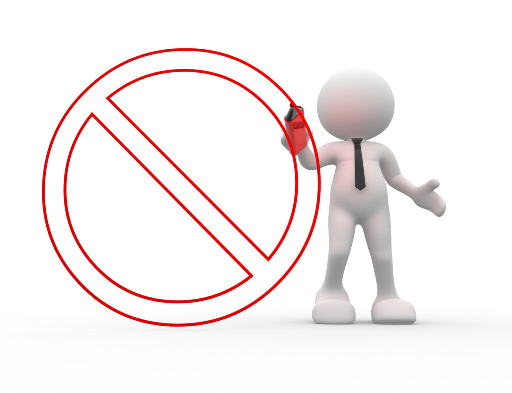 Banned sign