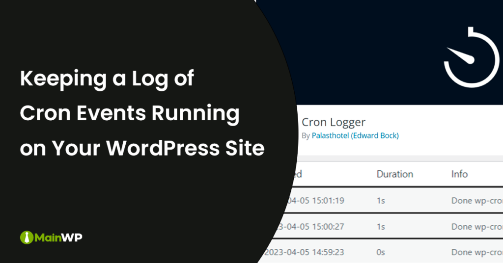 Log Cron Events - WordPres