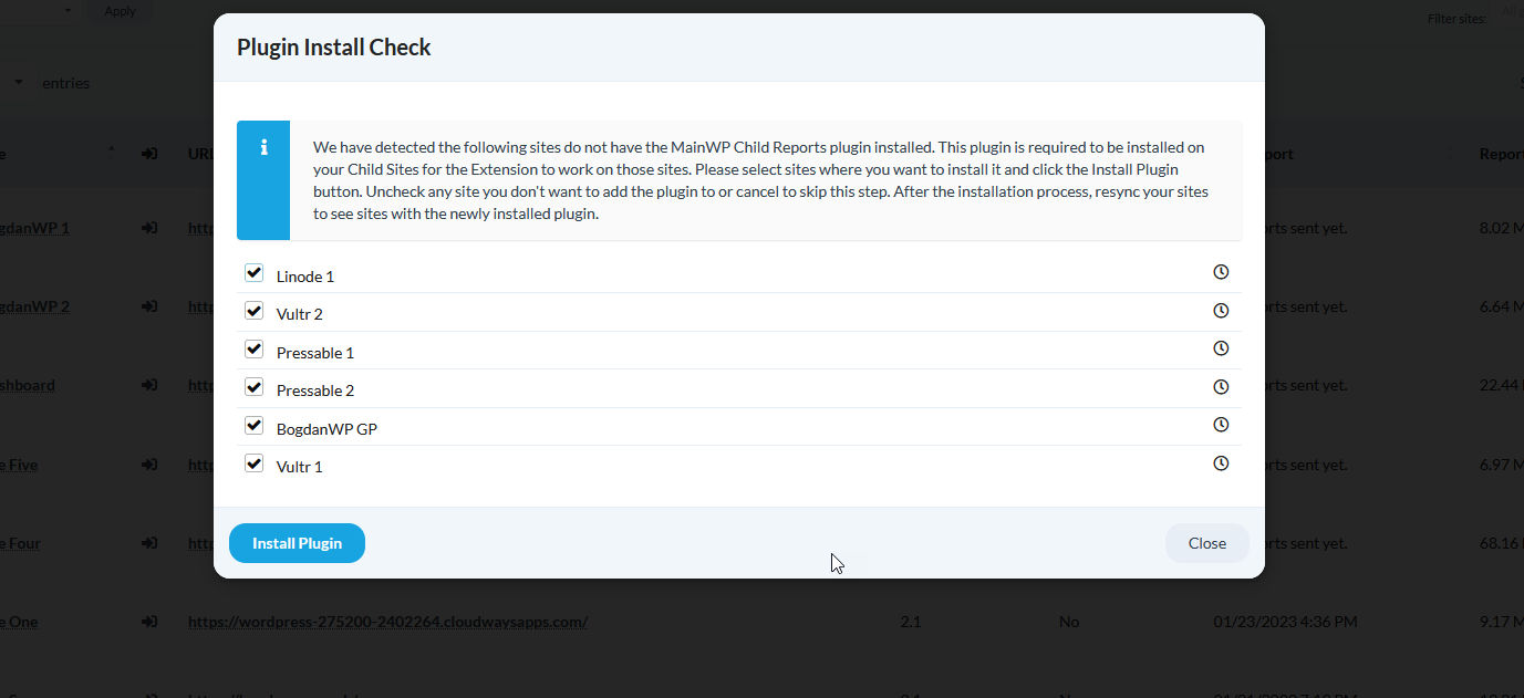 Auto Install Child Reports Plugin