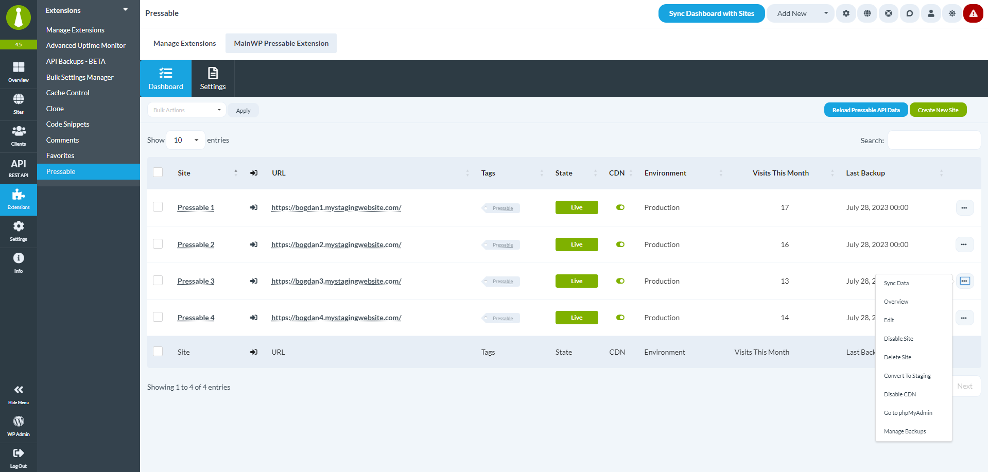 Pressable Hosting Extension