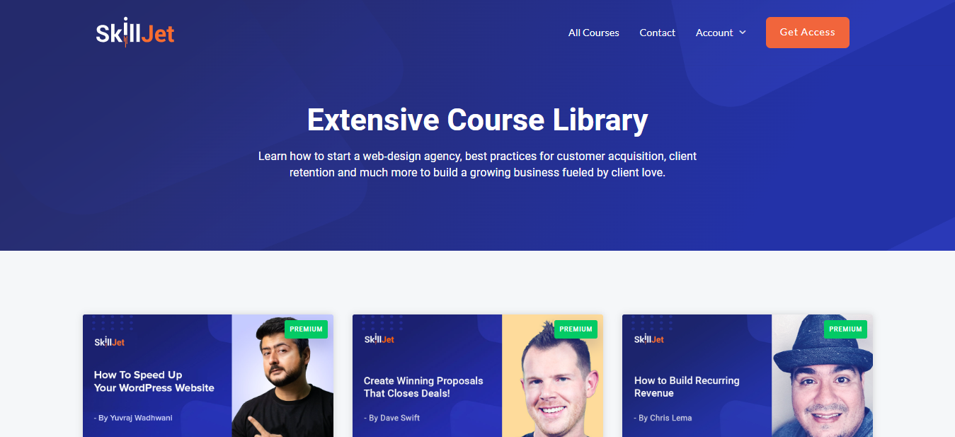 Screenshot: skilljet.io/all-courses