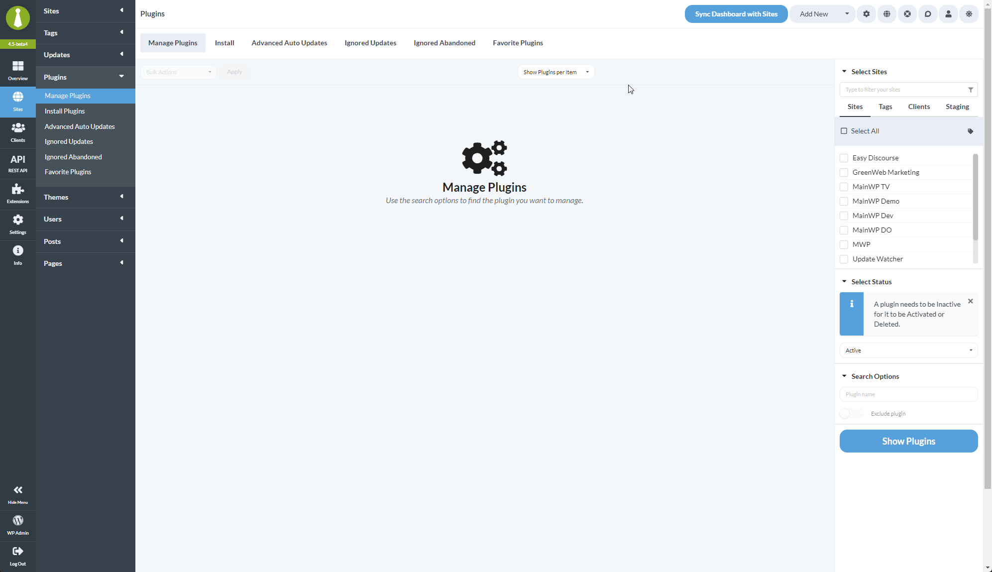 Find Sites Without Specific Plugins or Themes