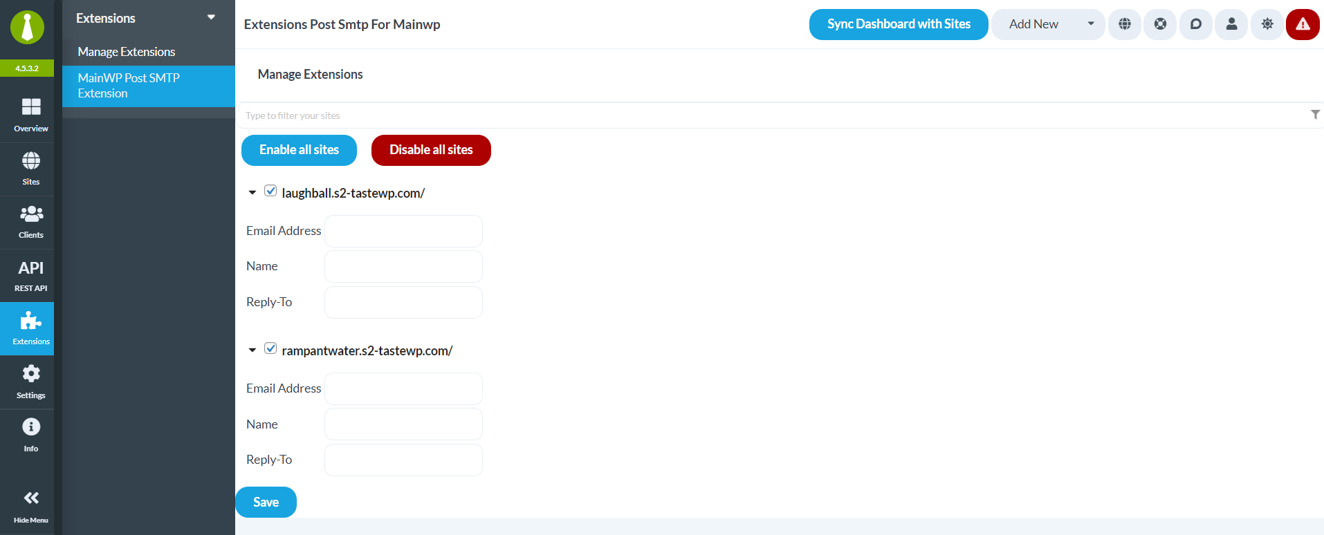 Post SMTP Extension Screenshot 3