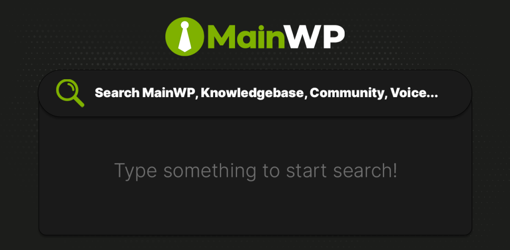 MainWP Search