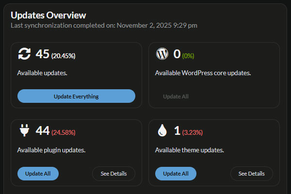 Manage WordPress Updates