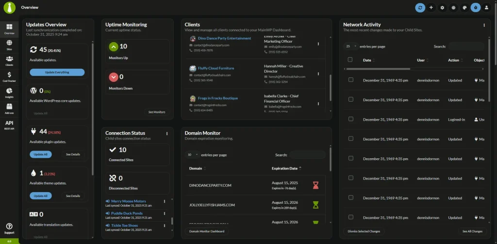MainWP v6 User Interface - Video Thumbnail